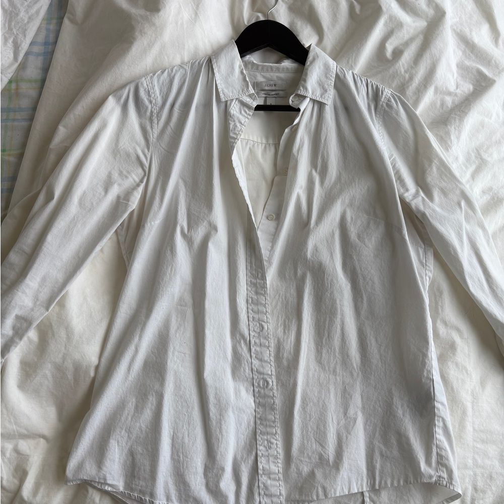 J. Crew Crisp White Collared Shirt